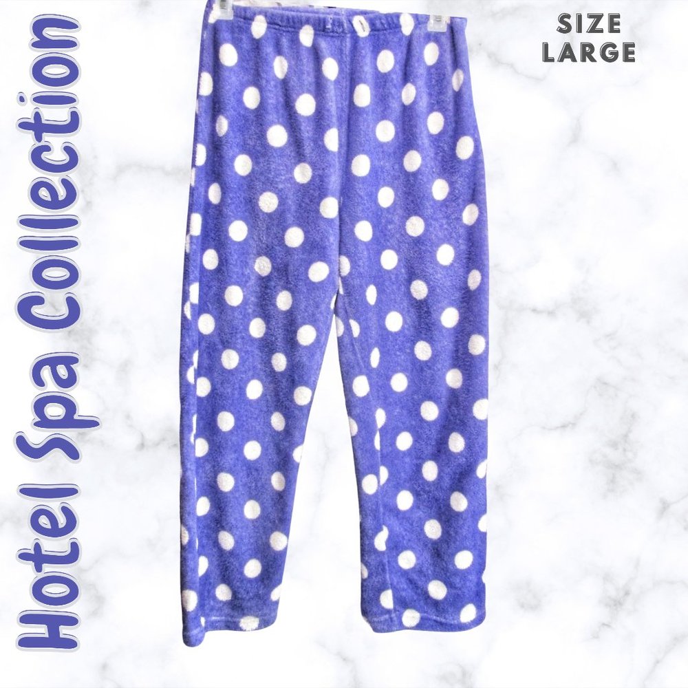 Women's Hotel Spa Collection Purple Polka Dot Pajama Pant